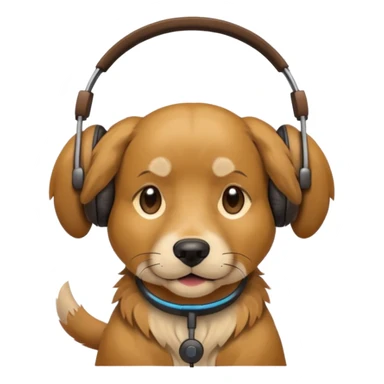 dog wearing headphones sticker