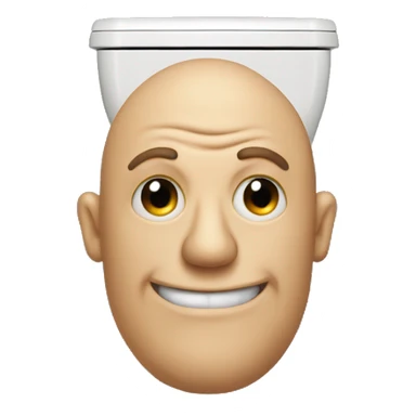 Evil toilet man sticker