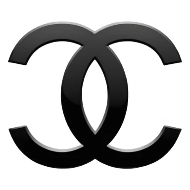 Chanel logo, elegant and minimal sticker