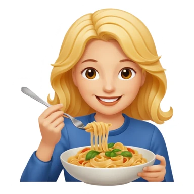 the woman who eats pasta sticker