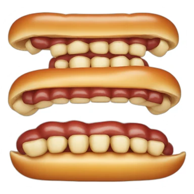 Mouth with Hotdogs for teeth sticker