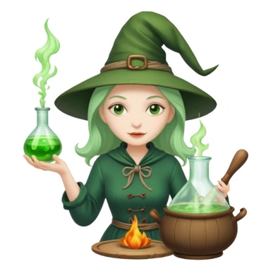 Mis enojos green witch cooking potion sticker