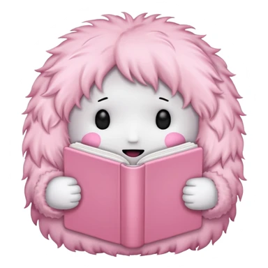 pink diary, no face, girly, fluffy, light pink  sticker