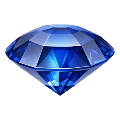 Cinematic Realistic Sapphire Emoji, Deep blue and stunning, with smooth, polished facets that gleam with a vibrant intensity. The deep blue hue reflects light in mesmerizing patterns, and a soft, glowing aura adds to the precious, regal nature of the gemstone. Soft glowing outline, capturing the essence of wisdom and royalty in a dazzling sapphire. sticker