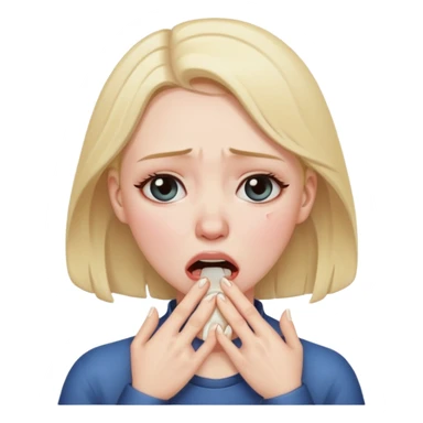 choking self emoji women sticker