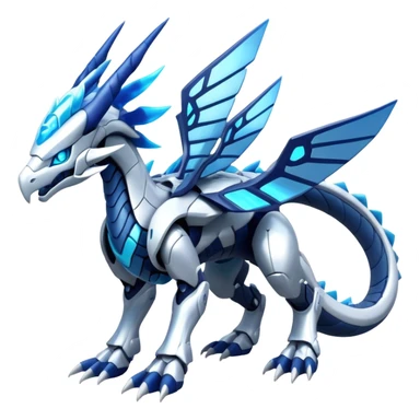 Futuristic Kyurem-reshiram-dialga-suicune-hybrid, full body sticker