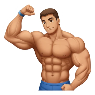bodybuilder forearm exercise sticker