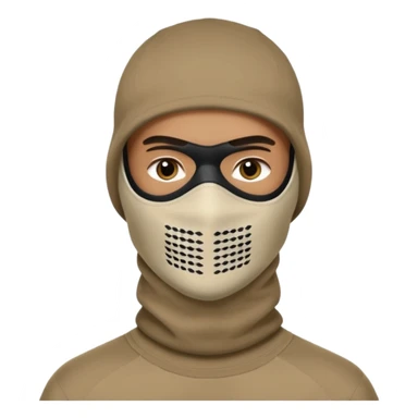 Hombre con pasamontañas nike sticker