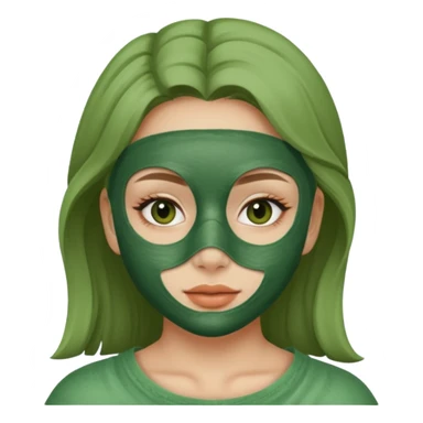 girl with clay face mask on sticker