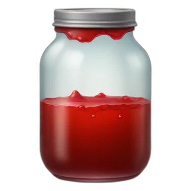 jar with red sirup leak walking sticker