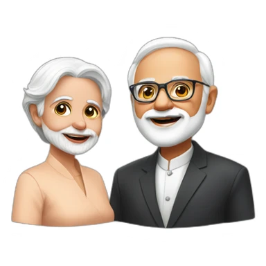 Narenda Modi and Girogia Meloni sticker