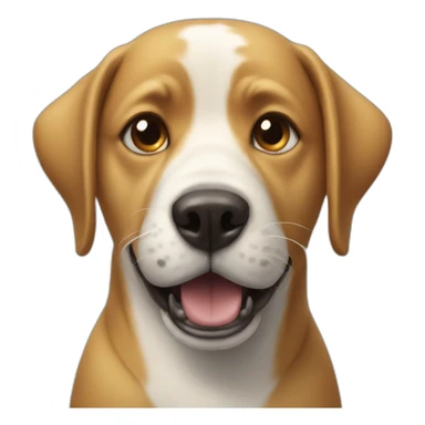 Dog with shark face sticker