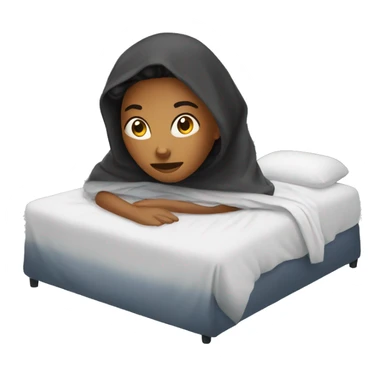 woman under the bed covers sticker
