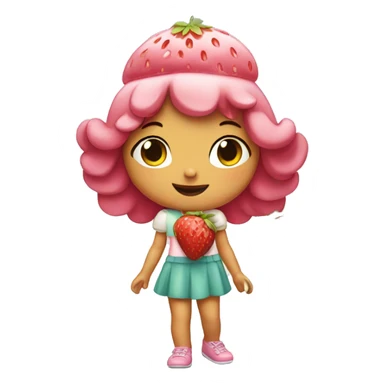 strawberry shortcake with a mirror in her hand sticker