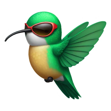Hummingbird wearing sunglasses  sticker