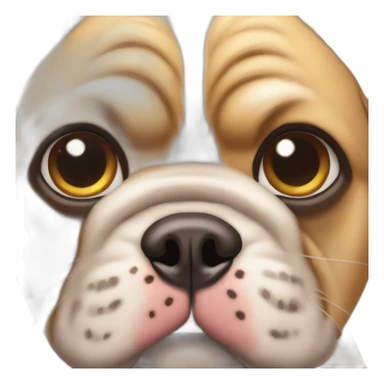 Bouledogue avec un chat sur la tête sticker