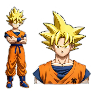 goku sayayin cuerpo entero sticker