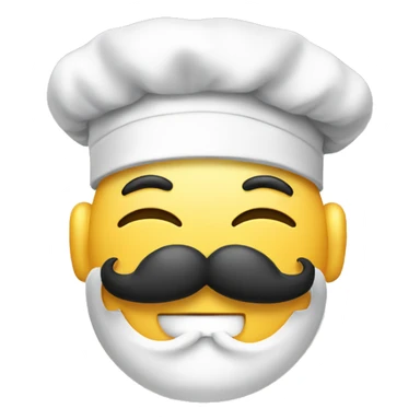 chef emoji with a hat and a mustache chef’s kiss sticker