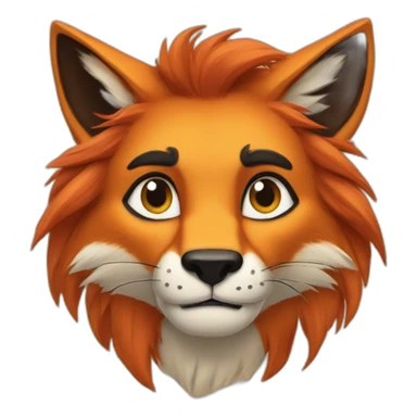 fox dressed as scar from the lion king sticker