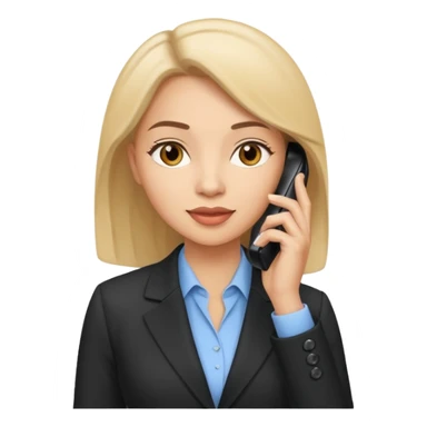 business woman talking on the mobile phone sticker