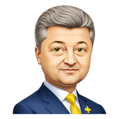 Super realistic President of Ukraine Petro Poroshenko at his inauguration sticker