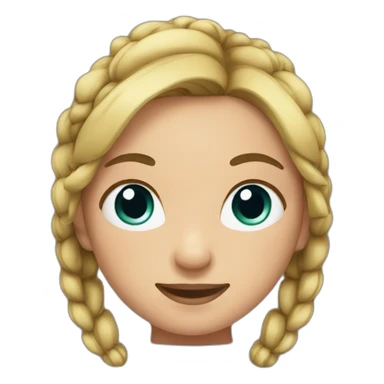 Girl with two pony tails sticker