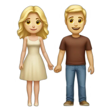 Couple mixte femme blonde et homme métisser  sticker