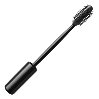 Black tube mascara wand sticker