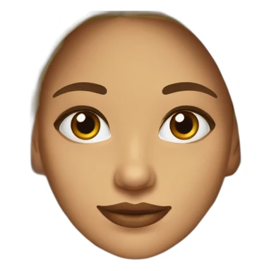 Chica pelinegra con cejas gruesas y ojos café oscuro sticker