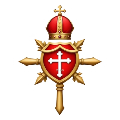 Pope emblem red sticker