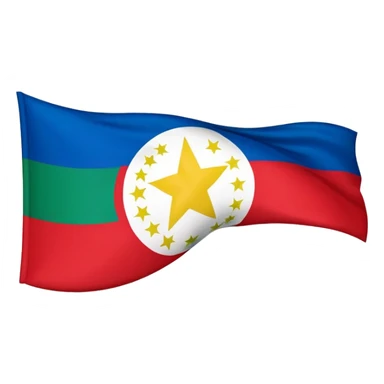 Flag of Dagestan with its green, blue, and red horizontal stripes sticker