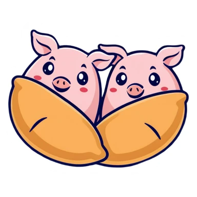 delicious pigs in a blanket appetizer with a cute face sticker