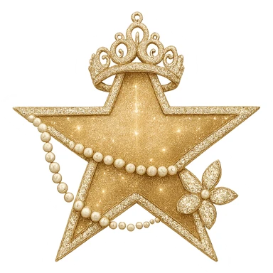 Remove the background from the image, keep the star glamorous and stylish with a focus on elegance and shine. sticker