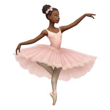  rococo light pink ballet  sticker