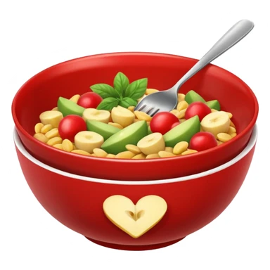 healthy bowl red bowl sticker