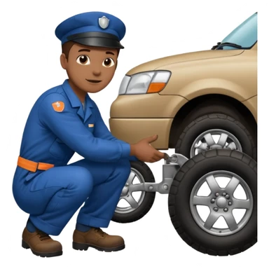 a person reaching under a car sticker