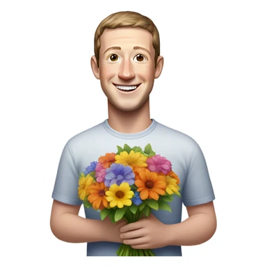 mark zuckerberg Flowers  sticker