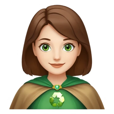 female hero for sustainability sticker