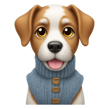 Dog wearing a knit vest sticker