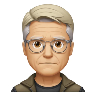 old Hawkeye  Clint Barton with glasses 
 sticker