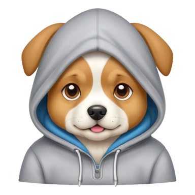 Cute dog wearing a hoodie  sticker
