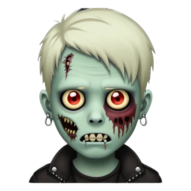 emo boy zombie piercings sticker