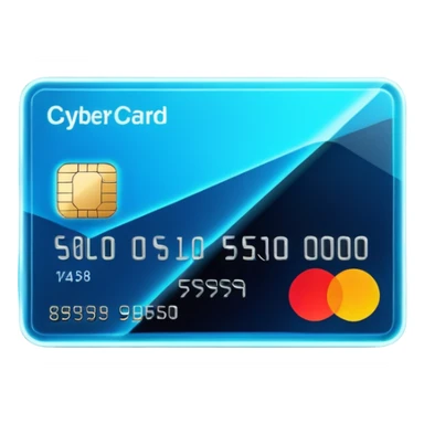 Neon cyber credit card sticker