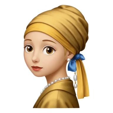 Girl with a Pearl Earring painting sticker