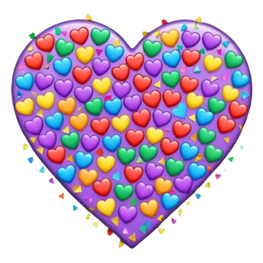 heart with a confetti fill sticker