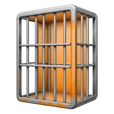 If there was a jail cell emoji in iOS, how would you design and iOS style emoji. Create an jail cell emoji with no prisoner. sticker