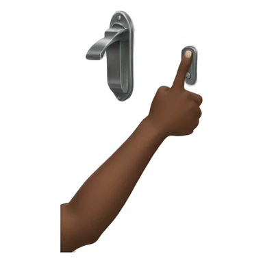 hand reaching for door handle  sticker