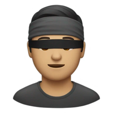 Man with blindfold sticker