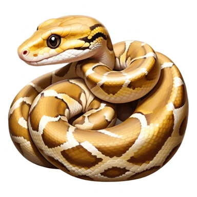 cute brown golden and white ball python sticker