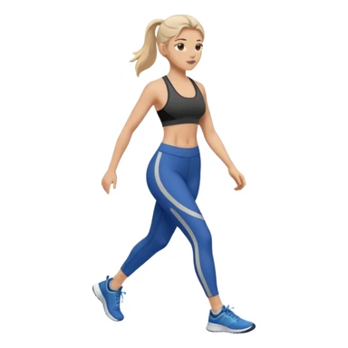women walking full body workout clothes sticker